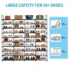 SEVOBAL 10 Tier Shoe Rack Organizer for Mulitiful Pairs Metal Adjustable Height Stackable Shoe Storage for Closet Entryway, Black, 8.27"*14.96"*17.13" - 4 of 4