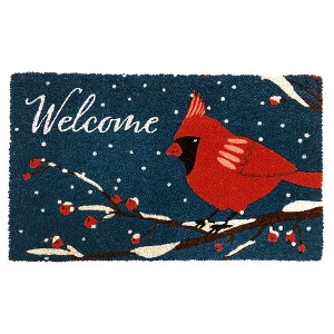 Briarwood Lane Coir Doormat 30x18 Cardinal Winter Natural Fiber For Winter Coir Doormat - 1 of 3
