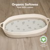 KeaBabies Organic Bassinet Sheet for Baby Girls, Boys, 2-Pack Soothe Bassinet Fitted Sheets, Bedside Bassinet Mattress Sheet - 2 of 4