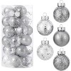 30 Pcs Christmas Ball Ornaments, 2.36 Inch/6 Cm Christmas Balls, Decorative Baubles, Shatterproof Christmas Tree Ball for Holiday Party Decoration - 4 of 4