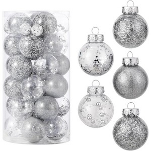 30 Pcs 2.36 Inch Shatterproof Christmas Ball Ornaments, Sparkling Glitter Decor for Tree Holiday Party Wedding - 1 of 4