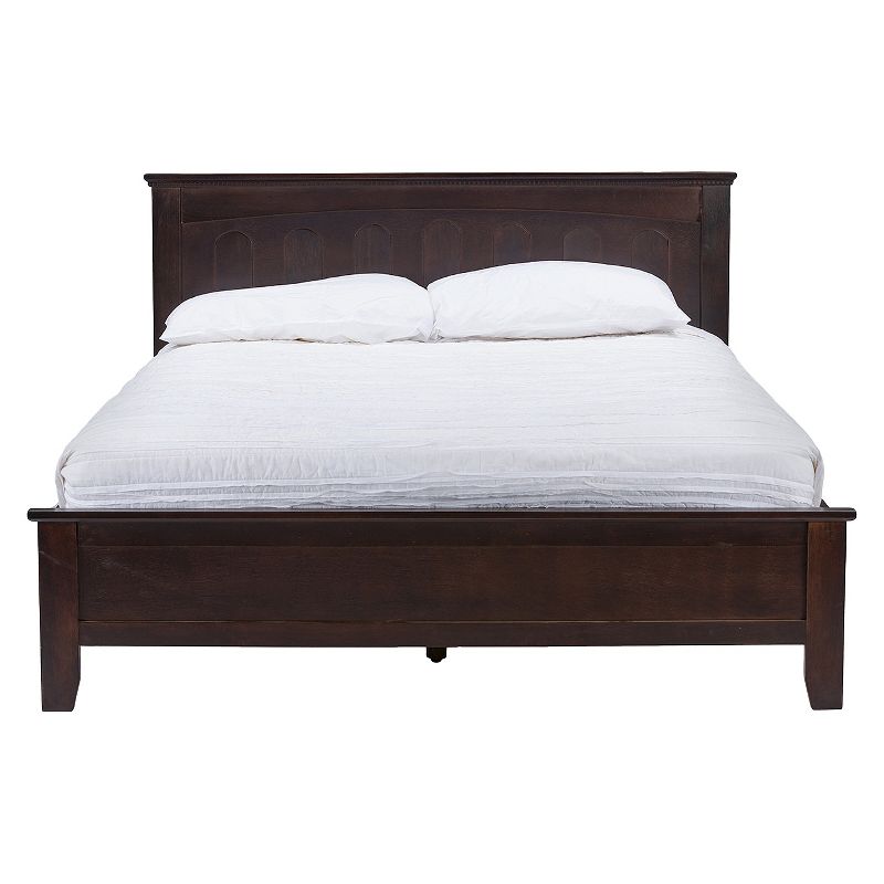 Spuma Contemporary Bed Wood/Cappuccino - Baxton Studio, 3 of 7
