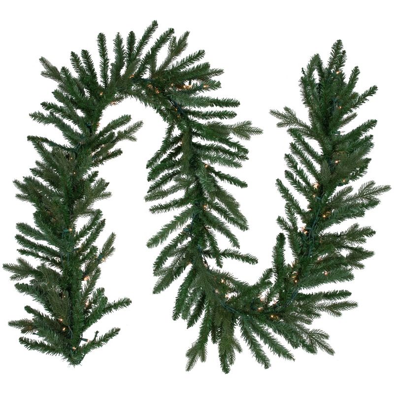 Northlight Real Touch™ Pre-Lit Grande Spruce Artificial Christmas Garland - 9' x 14" - Clear Lights, 2 of 9