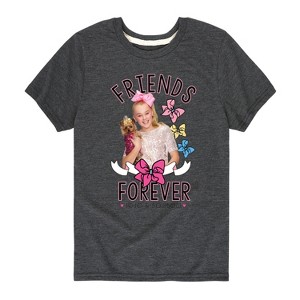 JoJo Siwa Friends Forever Short Sleeve Graphic T-Shirt - Heather Charcoal - 2T - 1 of 3