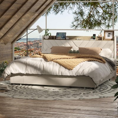 SweDrea Queen Size Bed Frame Queen Size with Headboard