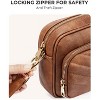 Quilted Crossbody Bags for Women RFID Vegan Leather Travel Purse Small Shoulder Handbags with Built in Wallet - 3 of 4