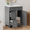 INFURNIC Vanity Tables, Elegant Compact Bathroom Vanity with Ample Storage for Small Spaces and Easy Maintenance, Gray, 18.3"*24"*34.3" - 2 of 4