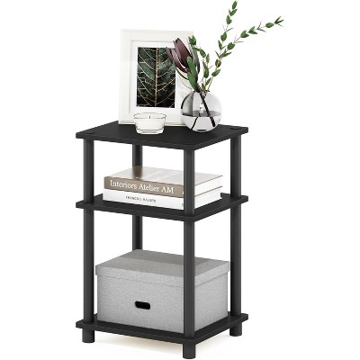 3-Tier End Table, Open Shelves Night Stand, Bedside Table, Toolless Assembly