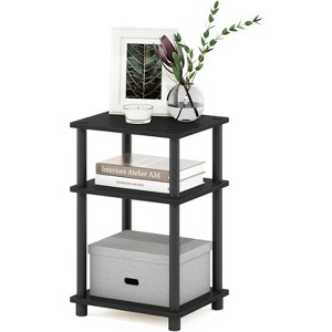 3-Tier End Table, Open Shelves Night Stand, Bedside Table, Toolless Assembly - 1 of 4
