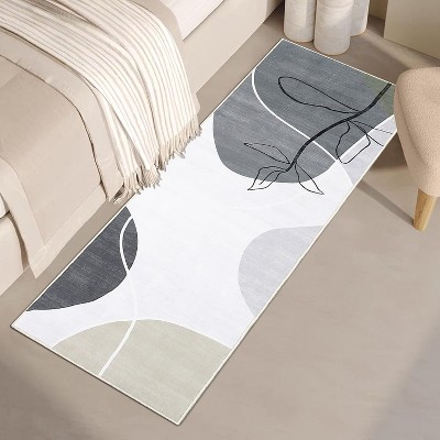 Washable Modern Abstract Area Rug, Thin Non-Slip Carpet for Living Room Bedroom Dining Room, Soft Indoor Entryway Rug