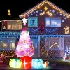 Coucheta 7ft Pink Christmas Inflatable, Giant Outdoor/Indoor Blow Up Tree with LED Lights & 4 Gift Boxes, Holiday Yard Lawn Garden Party Decor - 4 of 4