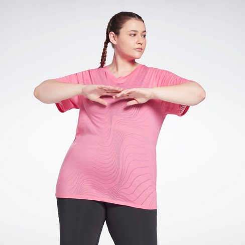 Reebok Burnout Short Sleeve Womens Training Top Pink 