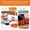1/4"+3/8"+3/16" Stainless Steel Tomato Slicer | Heavy-Duty Commercial Manual Cutter with Non-Slip Feet | Ideal for Tomatoes - 2 of 4