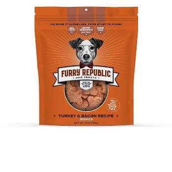 Furry Republic Bones Pork and Bacon Recipe Chewy Dog Treats - 6oz Bag