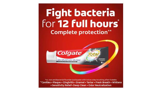 Colgate Total Whitening + Charcoal Toothpaste - Mint - 5.1oz/2pk, 2 of 11, play video