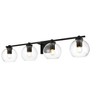 Elegant Lighting Juelz 4 light Black and Clear Bath Sconce - 4 of 4