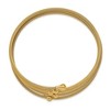 Chisel Stainless Steel Polished Yellow IP-plated Flexible Coil Bangle - 2 of 4