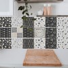 Unique Bargains PVC Tile Stickers 3.94"x3.94" Black Khaki 24 Pcs - 4 of 4