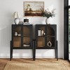 Nathan James Set of 2 Shadow Storage Cabinet Black - 3 of 4