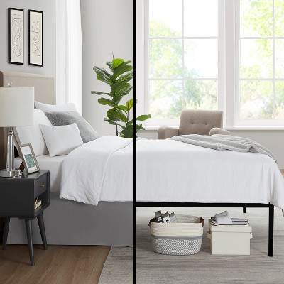 California King Gray Microfiber Split Corner Bed Skirt