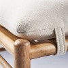 Emery Wood and Upholstered Ottoman with Straps Cream: Threshold™ w/Studio McGee, Living Room Accent - 4 of 4