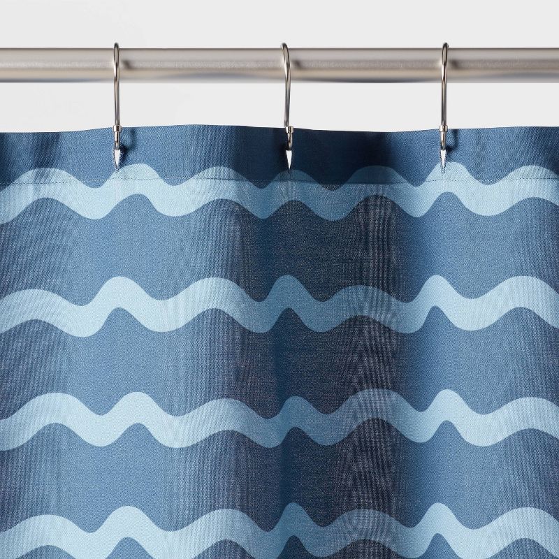 Wave Kids&#39; Shower Curtain Blue - Pillowfort&#8482;, 4 of 6