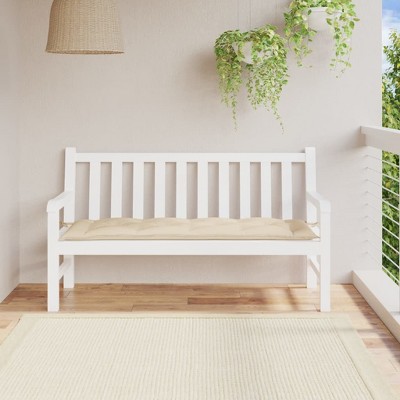 vidaXL Garden Bench Cushion Beige 59.1 in.x19.7 in.x2.8 in. Oxford Fabric