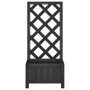 vidaXL Planter Black Solid Fir Wood Medium Planters Planter - 4 of 4