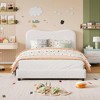 Boucle Upholstered Bed Frame Twin/Full/Queen - Soft Low Profile Platform w/Headboard, Wood Slats, Noise-Free, No Box Spring Needed, Rounded Corners - 3 of 4