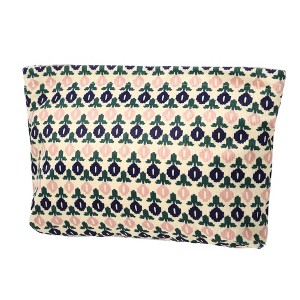 Unique Bargains Portable Travel Size Zipper Floral Corduroy Makeup Bag 1 Pc - 1 of 4