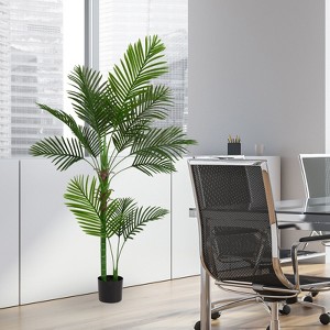 Sapphtopaz Artificial Palm Tree with Pot, Artificial Tree Artificial Plant, Room Decor for Home Office Foyer Porch - 1 of 4