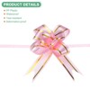 Unique Bargains Plastic Gold Edge PP Plastic Glossy Appearance Gift Wrap Satin Pull Bows 200 Count - 2 of 4