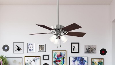 WhisperWind Classic 42" Ceiling Fan with White Oak Blades and Lighting