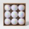 9ct 100mm Christmas Shatterproof Ornament Set White Iridescent - Wondershop™ - 3 of 4