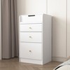 MAYEERTY Small White Vanity Desk with Mirror & Chair, Makeup Table with Drawers, Space-Saving Dressing Set for Girls Bedroom/Living Room - 3 of 4