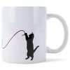 Elanze Designs Cat Dad Yarn Black 11 Ounce Stoneware Coffee Mug - 2 of 2