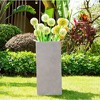Rosemead Home & Garden, Inc.14" Wide Square Concrete/Fiberglass Modern Indoor/Outdoor Planter Weathered Gray - 2 of 4