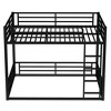 Kumasinova Minimalist Low-Floor Metal Bunk Bed with Full-Length Guardrails, Noise-Reducing Design Black Bed Frame for Kids/Teens/Guest Rooms - 3 of 4