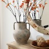 LuxenHome Rustic Mottled Brown Terracotta 12.1-Inch Tall Urn Vase with Handles - 2 of 4