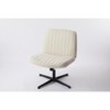 DOMETOUR Cross-Legged Chair Armless Swivel Home Office Chair No Wheels - 4 of 4