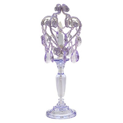 8" x 20" Chandelier Table Lamp Purple - Tadpoles