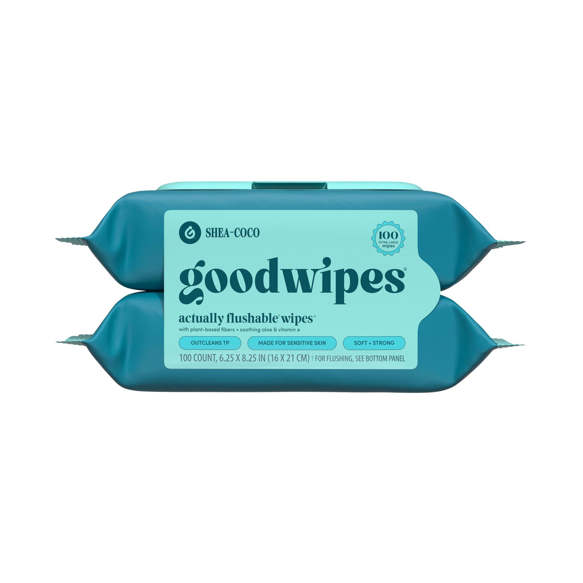 Goodwipes Flushable Personal Wipes - Shea-Coco - 50ct/2pk
