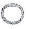 Guili Sterling Silver Rhodium Plated Clear Round Cubic Zirconia Wavy Twisted Bracelet, Sophisticated and Sparkling for a Unique Style - 2 of 3
