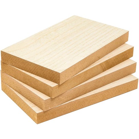 Bright Creations 4 Pack Unfinished Wood Blocks For Crafts 1 Inch Thick 6 X 10 In Target