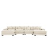 Aukfa Oversized 170" Modular Sectional Sofa with 2 Ottoman, Cream Corduroy, Thick Armrests, Ergonomic Cushions, Easy Assembly for Living Room - 2 of 4
