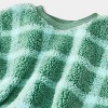Baby Boys' 2pc Plaid Faux Shearling Sweatshirt and Jogger Pants Set - Cat & Jack™ Green - 3 of 4
