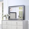 Acme Furniture Nicola Dresser Mirror Silver Synthetic Leather/Black Finish - 2 of 4