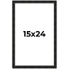 PosterPalooza | 15x24 Thin Barnwood Picture Frame, UV Acrylic, 2 Finishes - Grey and Black - 2 of 4