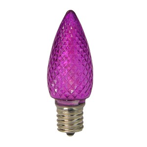Northlight Pack of 4 Faceted Transparent Purple LED C9 Christmas Replacement Bulbs - 1 of 1