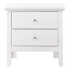 HomeStock White Nightstand 24x24x16 with Two Drawers, Sleek Transitional Bedside Table with Ample Storage and Modern Clean Finish - 4 of 4